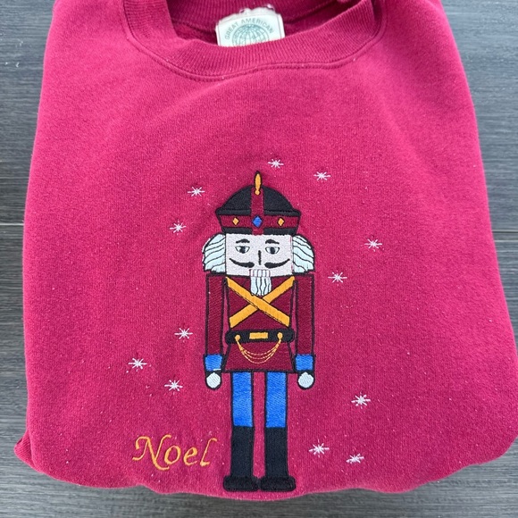 Vintage Great American Lakes & Timbers Nutcracker Embroidered Crew Sweatshirt LG - Picture 11 of 13